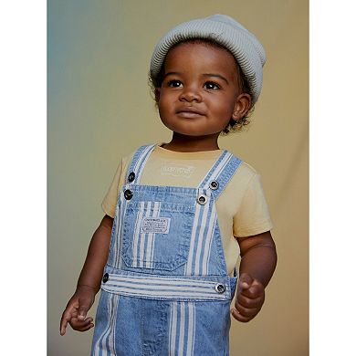 Baby Boys Levi's® Striped T-shirt and Jean Shortalls Set