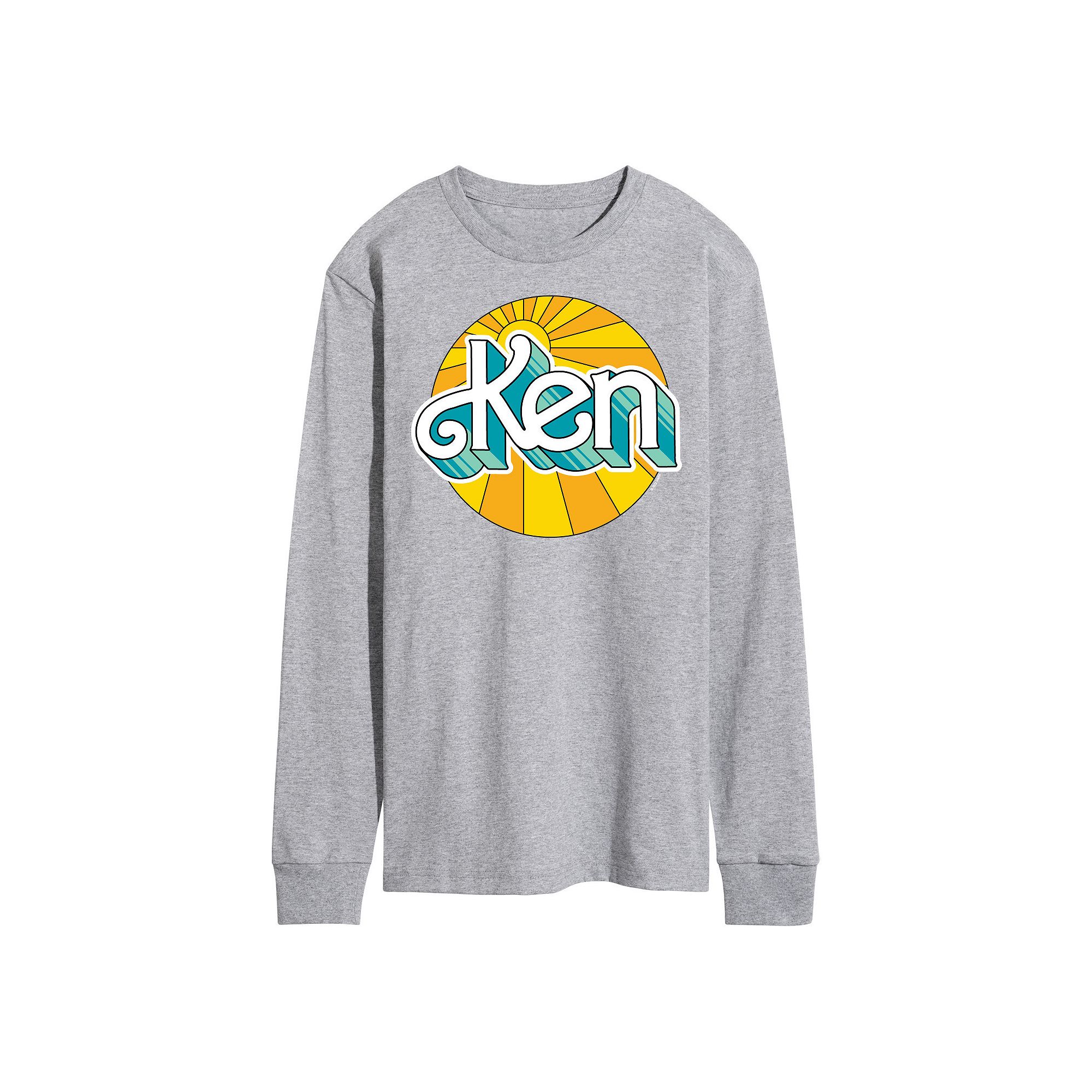 Mens Barbie Ken Sunburst Long Sleeve, Size: Small, Gray