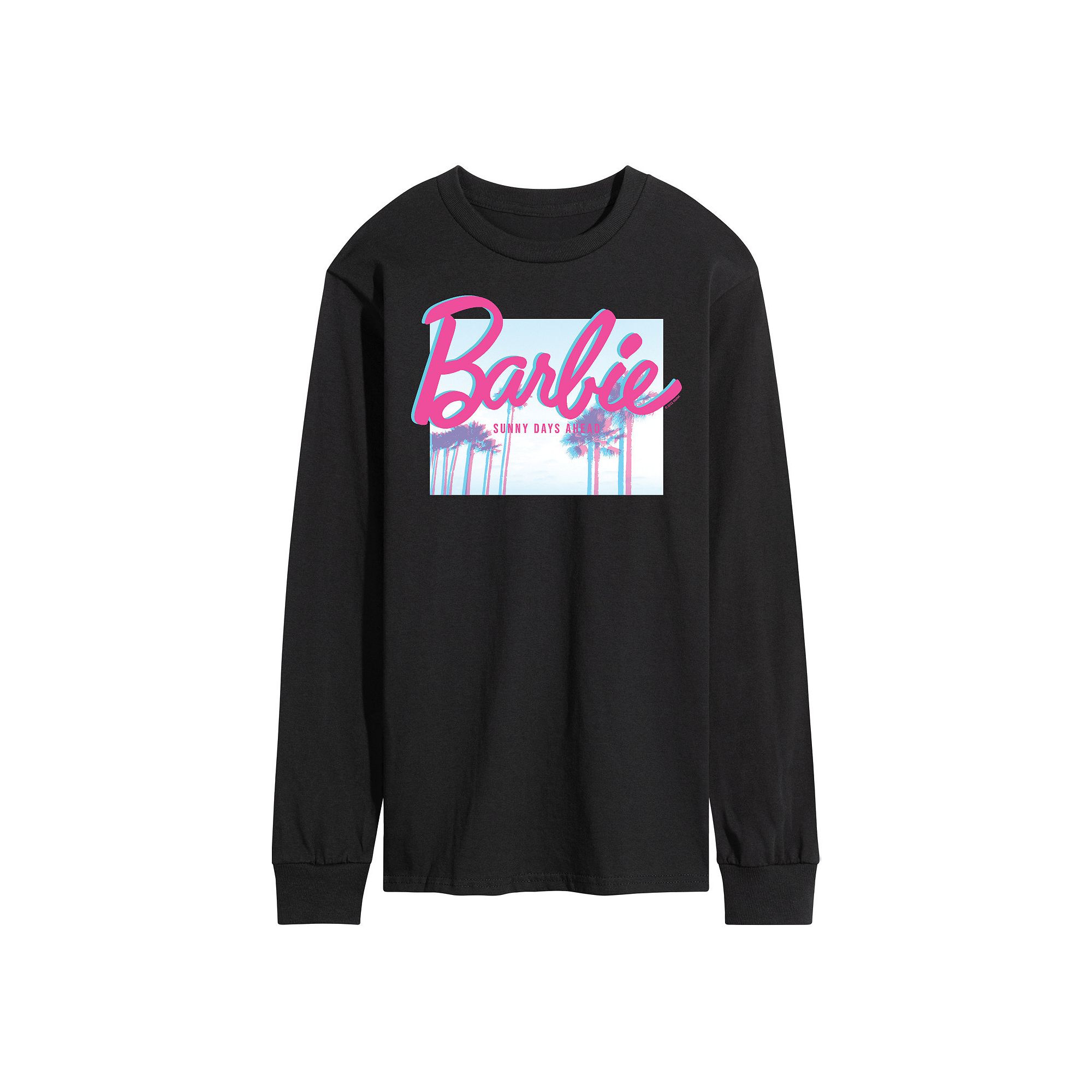 Mens Barbie Dream Summer Sunny Days Long Sleeve, Size: Small, Black