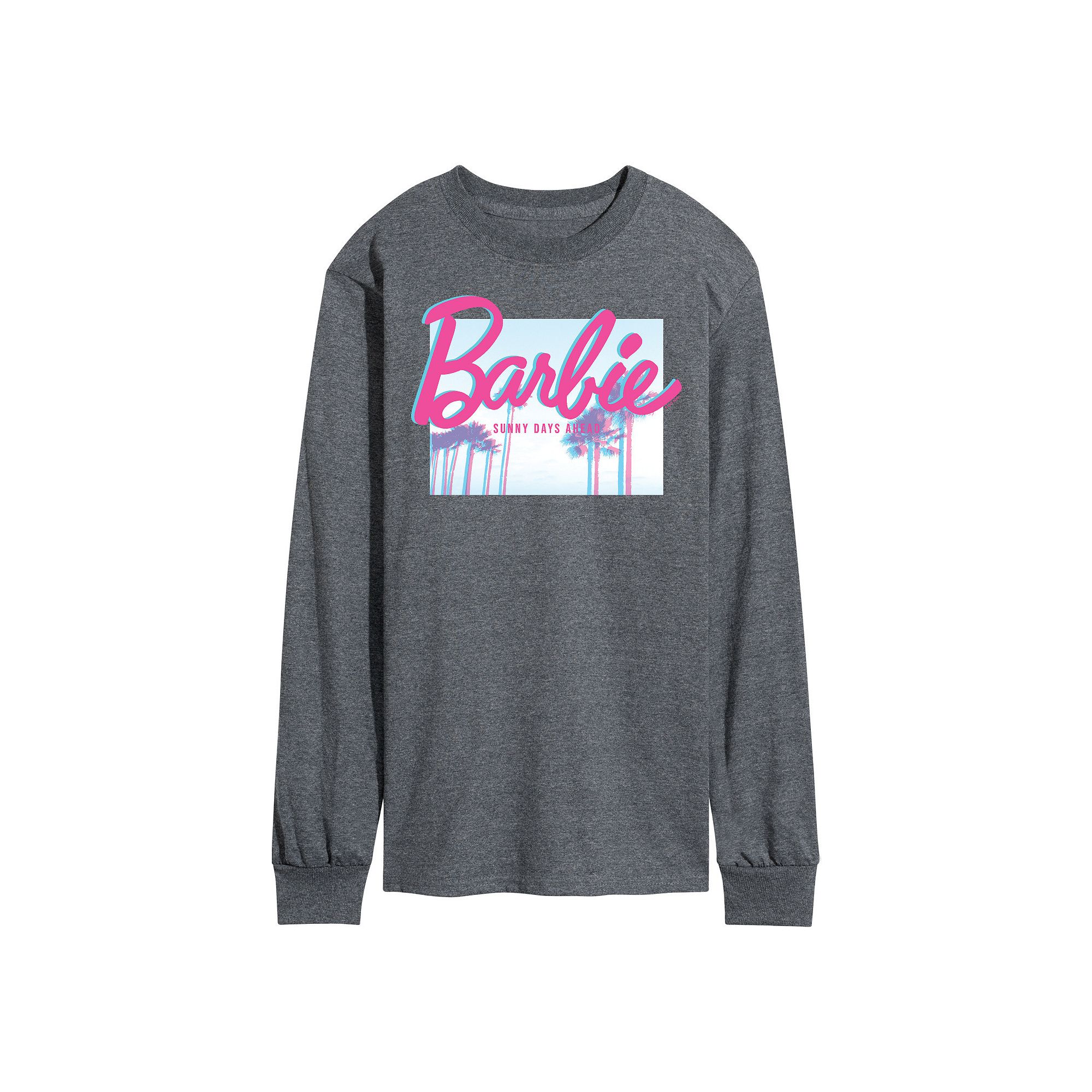 Mens Barbie Dream Summer Sunny Days Long Sleeve, Size: Small, Grey