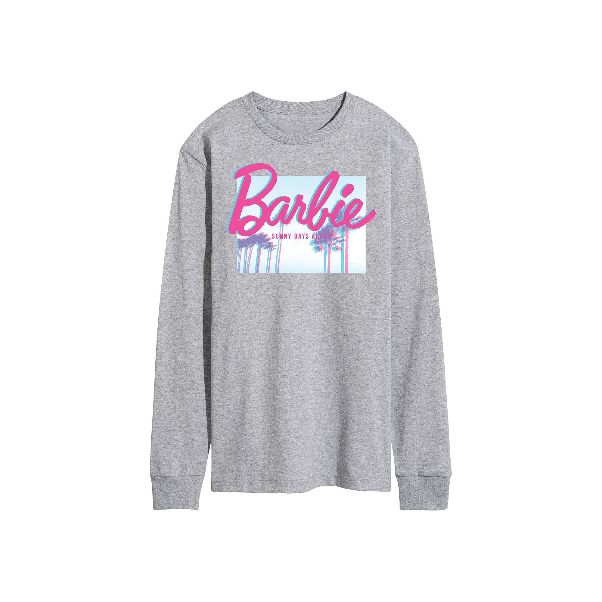 Mens Barbie Dream Summer Sunny Days Long Sleeve, Size: Small, Gray