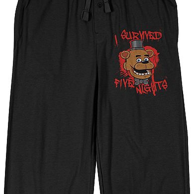 Men's Five Nights At Freddy's "I Survived" Pajama Pants