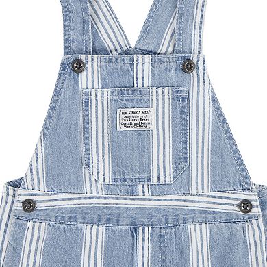 Toddler Boys Levi's® Graphic Tee and Striped Jean Shortalls Set