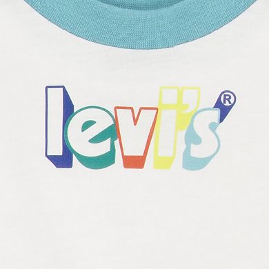 Toddler Boys Levi's® Color Blocked Logo Graphic Tee and Jean Shortalls Set