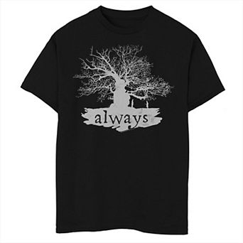 Boys Husky Harry Potter Always Tree Silhouette Graphic Tee