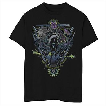 Boys Husky Harry Potter Hogwarts Houses Illustrated Graphic Tee