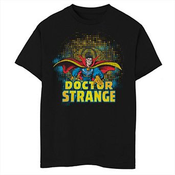 Boys Husky Marvel Dr. Strange Flying Retro Draw Graphic Tee