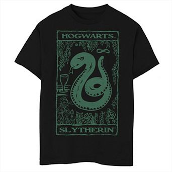 Boys Husky Harry Potter Slytherin Vintage Poster Graphic Tee