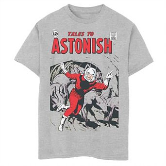 Boys Husky Marvel Ant-Man Running Ants Background Retro Comics Graphic Tee