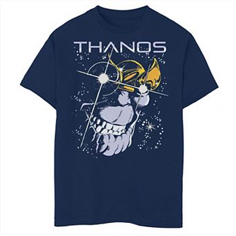 Boys Husky Marvel Thanos Smirking In The Stars Comic Graphic Tee