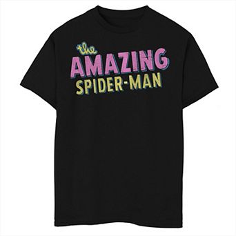 Boys Husky Marvel The Amazing Spiderman Logo Graphic Tee