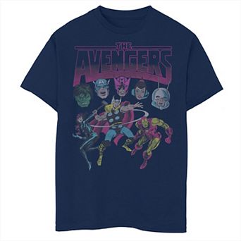 Boys Husky Marvel Grunge Group Graphic Tee