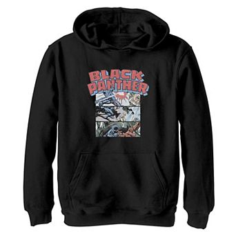Boys 8-20 Marvel Black Panther Retro Comic Stacked Panel Art Hoodie