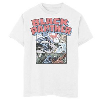 Boys 8-20 Marvel Black Panther Retro Comic Stacked Panel Art Graphic Tee