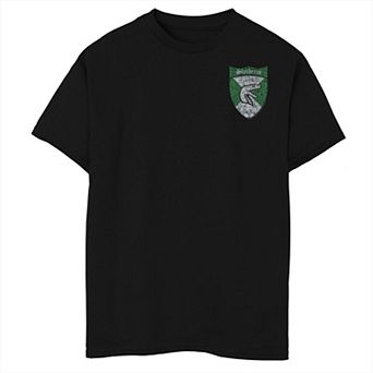 Boys Husky Harry Potter Slytherin Crest Left Chest Graphic Tee