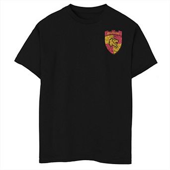 Boys Husky Harry Potter Gryffindor Crest Left Chest Graphic Tee