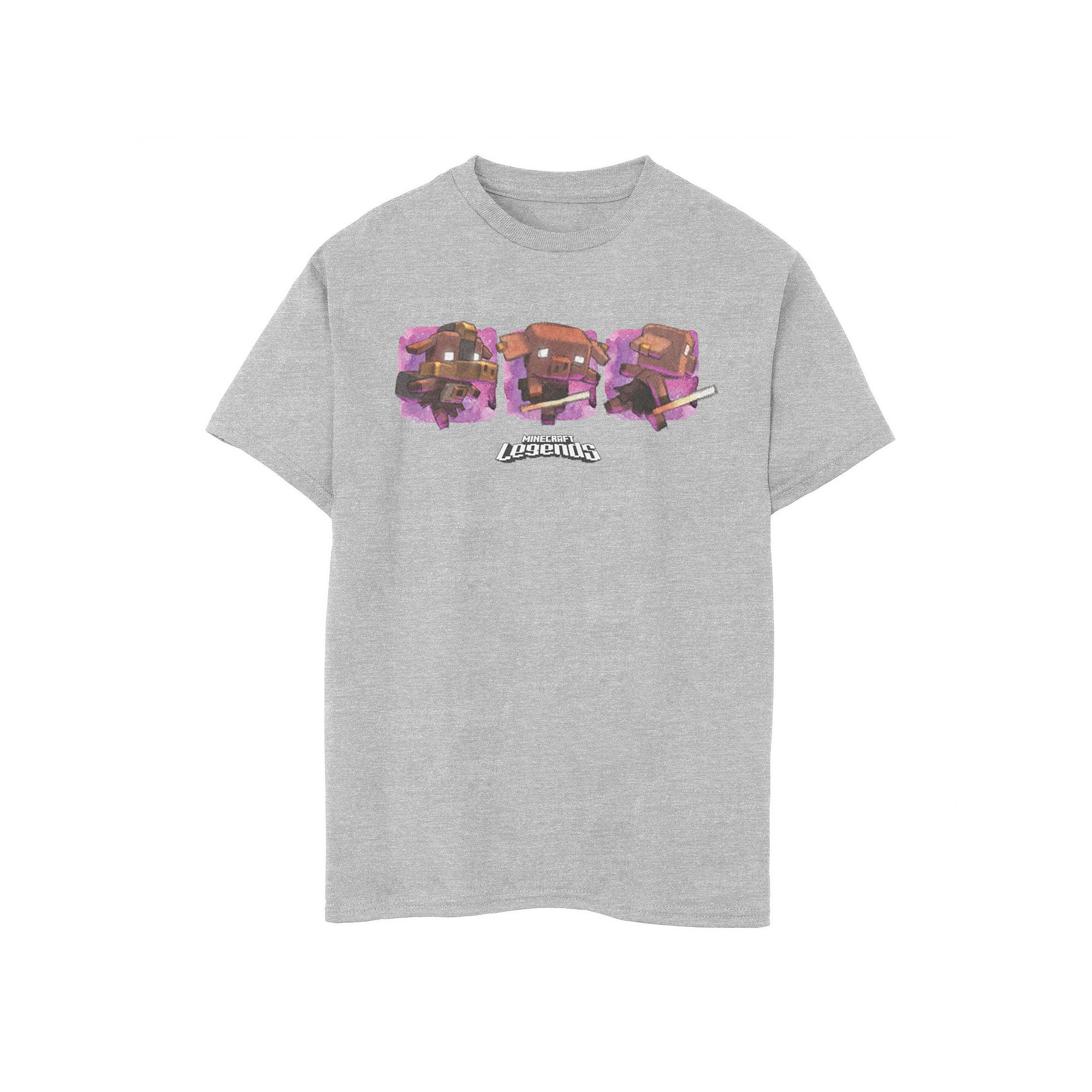 Boys 8-20 Minecraft Legends Watercolor Piglins Husky Tee, Boys, Size: Smal