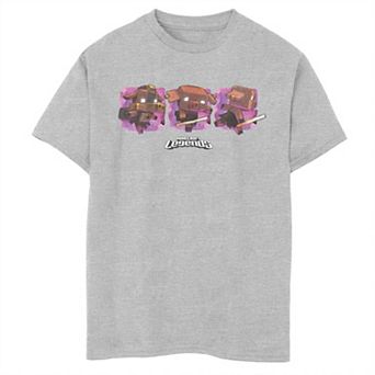 Boys 8-20 Minecraft Legends Watercolor Piglins Husky Tee