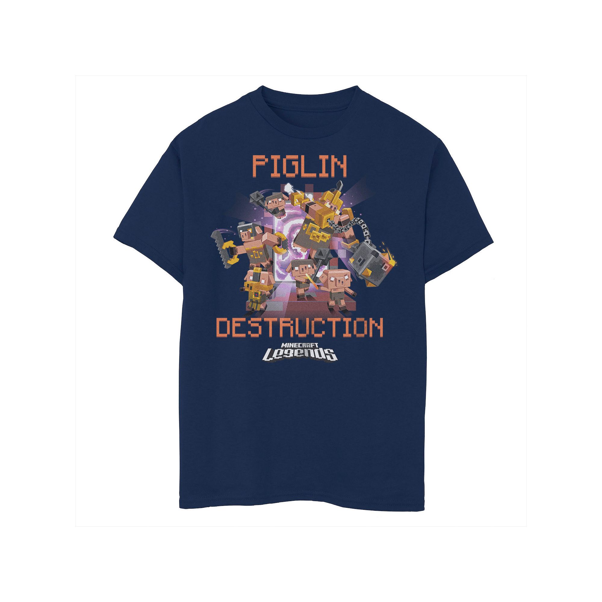 Boys 8-20 Minecraft Legends Piglin Destruction Husky Tee, Boys, Size: Smal