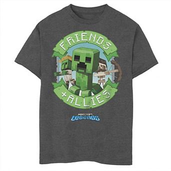 Boys 8-20 Minecraft Creeper Friends & Allies Husky Tee