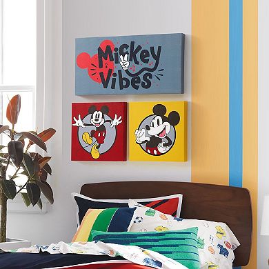Disney's Mickey Mouse Vibes Canvas Wall Art 3-piece Set by Idea Nuova