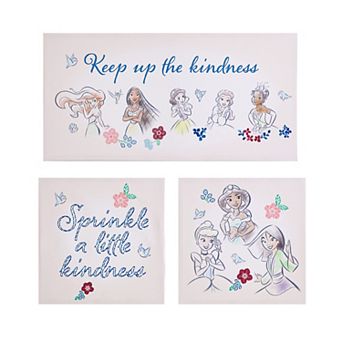 Disney Princesses 3 pc Canvas Wall Art Set