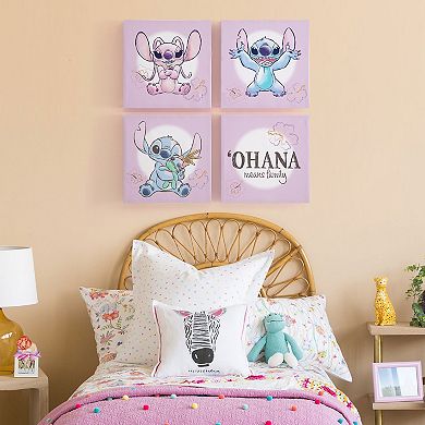 Disney's Lilo and Stitch Ohana Family Canvas Wall Art 4-piece Set by Idea Nuova
