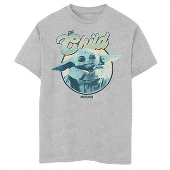 Boys Husky Star Wars The Mandalorian The Child Retro Style Graphic Tee
