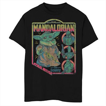 Boys Husky Star Wars The Mandalorian The Child Bounty Comic Cover Graphic Tee