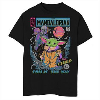 Boys Husky Star Wars The Mandalorian The Child Comic Book Graphic Tee