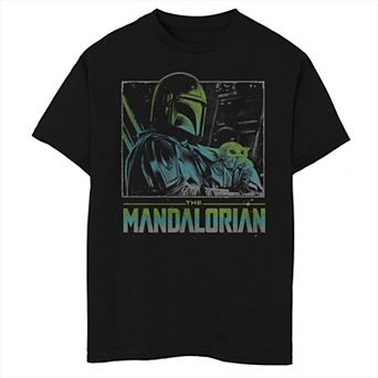 Boys Husky Star Wars The Mandalorian & The Child Color Pop Poster Graphic Tee