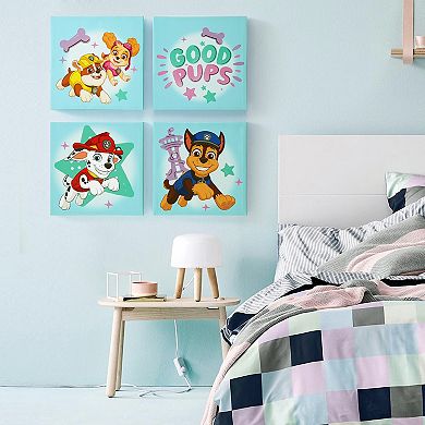 Nickelodeon Paw Patrol Idea Nuova Pups Canvas Wall Art 4-piece Set