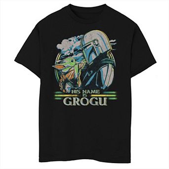 Boys Husky Star Wars The Mandalorian & The Child His Name Is Grogu Graphic Tee