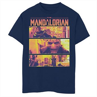 Boys Husky Star Wars The Mandalorian Various Scenes Graphic Tee