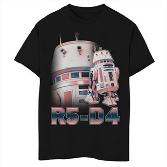 Boys Husky Star Wars The Mandalorian R5 D4 Graphic Tee