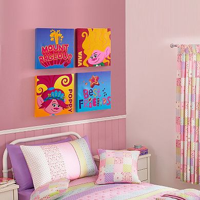 Idea Nuova DreamWorks Trolls Colorful Canvas Wall Art 4-piece Set