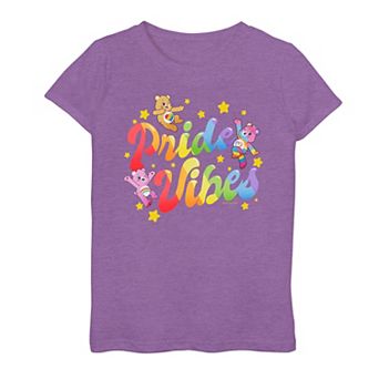 Girls 7-16 Care Bears Happy Rainbow Letters Graphic Tee