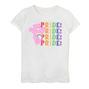 Girls 7-16 Care Bears Cheer Bear Word Stack Graphic Tee
