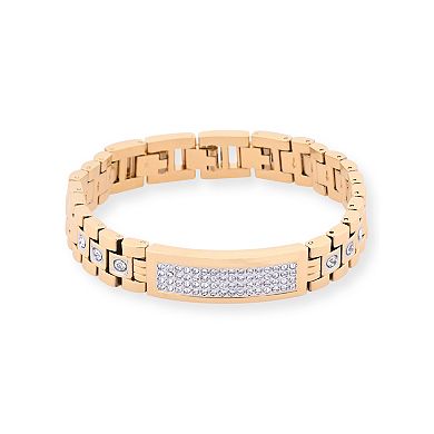 Elgin Men's Gold-Tone Crystal Accent Watch and Bracelet Set - FG180016STKL