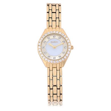 Elgin Women's Gold-Tone Crystal Accent Watch and Matching Bracelet Set - EG170031STKL