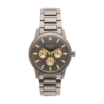 Geneva Men's Diamond Accent Gunmetal Bracelet Watch - KHA0011GU