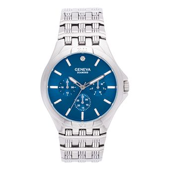 Men's Geneva Diamond Accent Bracelet Watch