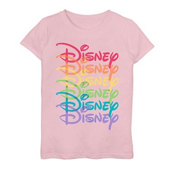 Disney's Rainbow Logo Stack Girls 7-16 Graphic Tee