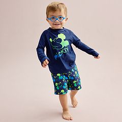 Disney Pixar Cars Lightning McQueen Little Boys Rash Guard and Swim Trunks  Outfit Set Multicolor 5