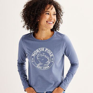 Women's Sonoma Goods For Life® Long Sleeve Holiday Graphic Tee