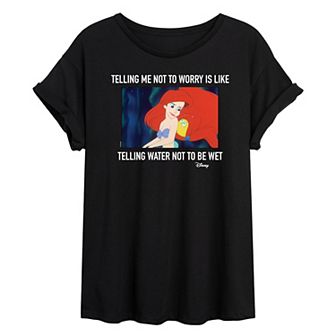 Disney's The Little Mermaid Juniors' Not To Worry Oversized Tee