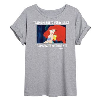 Disney's The Little Mermaid Juniors' Not To Worry Oversized Tee
