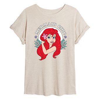 Disney's The Little Mermaid Juniors' Chic Oversized Tee