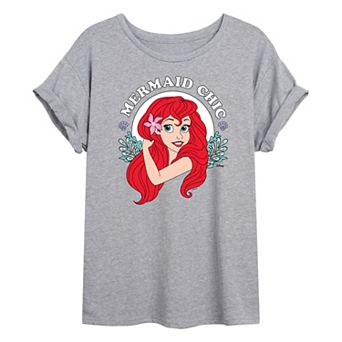Disney's The Little Mermaid Juniors' Chic Oversized Tee