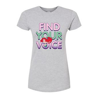 Juniors' Disney's The Little Mermaid Your Voice Fitted Tee